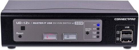 محول UD USB DVI KVM مع DDM ومفتاح التشغيل السريع المتعدد (8 منافذ، 6 أقدام) in Kuwait