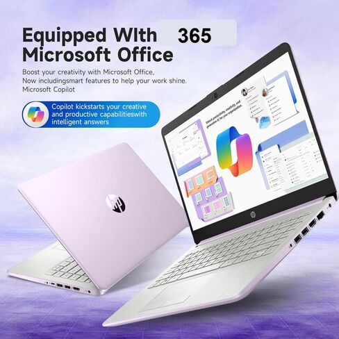 كمبيوتر محمول HP مقاس 14 بوصة للأعمال، معالج Intel N150، ذاكرة الوصول العشوائي 16 جيجابايت، تخزين 386 جيجابايت (128 جيجابايت UFS + 256 جيجابايت MSD)، Windows 11 Pro، Copilot-AI، مكتب لمدة عام 365، Wi-Fi 6، كمبيوتر محمول مع حزمة REDRAGON (أرجواني) in Kuwait