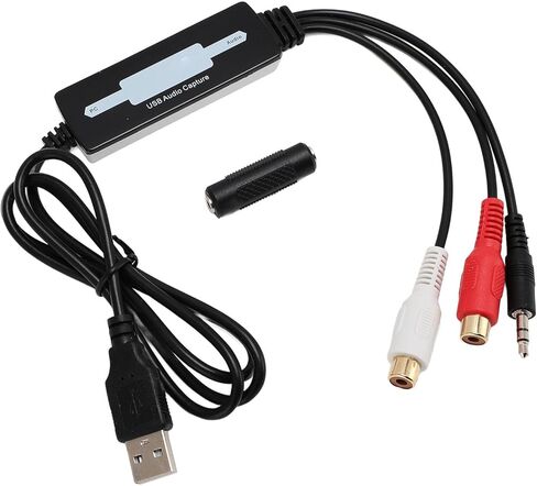 Dpofirs Sound Capture Device, Stable Performance USB 2.0 Sound Capture Card The Right Left Channel Supports Hot Access Exchange for Tape in Saudi Arabia