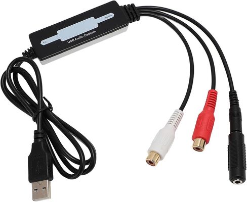 Dpofirs Sound Capture Device, Stable Performance USB 2.0 Sound Capture Card The Right Left Channel Supports Hot Access Exchange for Tape in Saudi Arabia