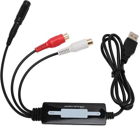 Dpofirs Sound Capture Device, Stable Performance USB 2.0 Sound Capture Card The Right Left Channel Supports Hot Access Exchange for Tape in Saudi Arabia
