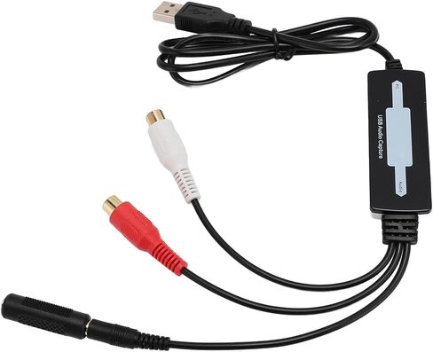 Dpofirs Sound Capture Device, Stable Performance USB 2.0 Sound Capture Card The Right Left Channel Supports Hot Access Exchange for Tape in Saudi Arabia