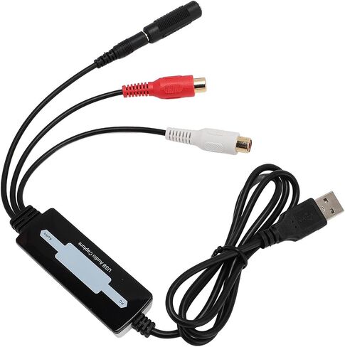 Dpofirs Sound Capture Device, Stable Performance USB 2.0 Sound Capture Card The Right Left Channel Supports Hot Access Exchange for Tape in Saudi Arabia
