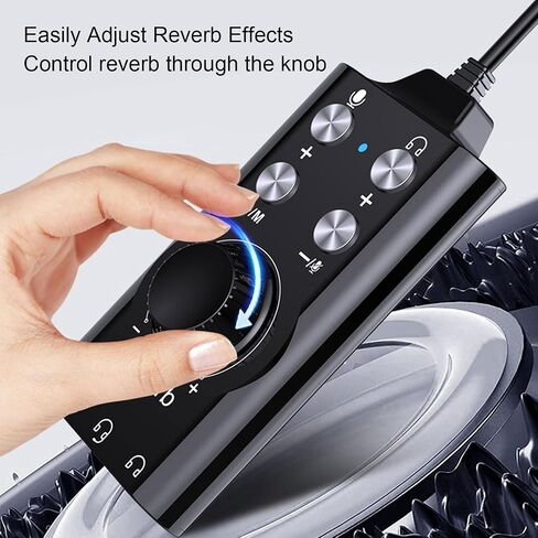 VBESTLIFE USB C External Sound Card Adapter, Audio Converter with Voice Changer Effects Plug and Play for Laptop Smartphone and More Devices in Saudi Arabia