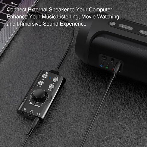 VBESTLIFE USB C External Sound Card Adapter, Audio Converter with Voice Changer Effects Plug and Play for Laptop Smartphone and More Devices in Saudi Arabia