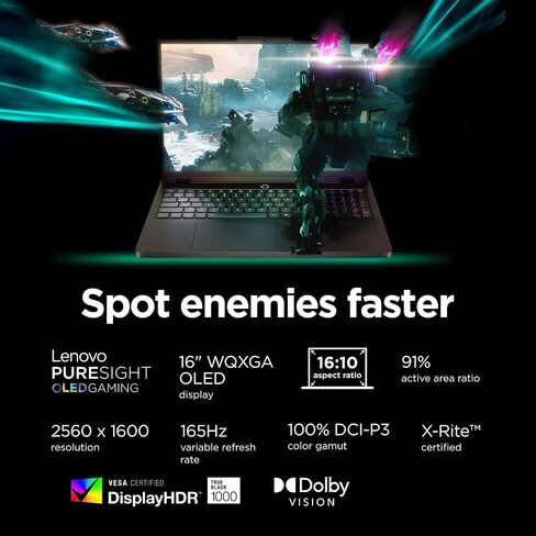 Lenovo Legion 5 Pro 5i Gen 10 Gaming Laptop (16" 2.5K OLED G-SYNC 165Hz, NVIDIA RTX 5060 8GB, Intel Core Ultra 7 255HX, 32GB DDR5 RAM, 1TB SSD), 24-Zone RGB Backlit, Wi-Fi 7, 5MP Webcam, Win 11 Home in Saudi Arabia
