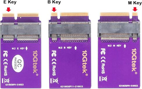 H!Fiber Extended Test Protection Adapter Card kit(E Key, E Key up, B Key, M Key), for WiFi Card SATA SSD NVMe SSD, 4-Pack in Saudi Arabia