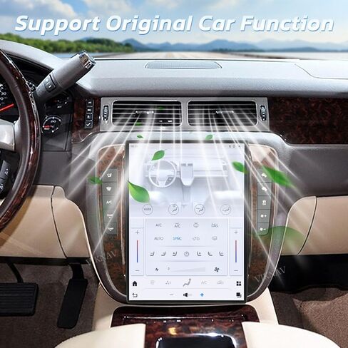 راديو سيارة Qualcomm Android مقاس 14 بوصة لسيارة GMC Yukon Chevy Silverado Suburban Tahoe 2007-2013 شاشة تعمل باللمس Carplay GPS Navigation ترقية استبدال وحدة رأس ستيريو (AC تلقائي) in Kuwait