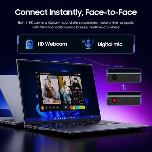 كمبيوتر محمول Core i5 مقاس 16 بوصة، وذاكرة وصول عشوائي 16 جيجابايت، ومحرك أقراص SSD سعة 512 جيجابايت، وMS Office 2024، وشاشة IPS (1920 × 1200) 16:10، وكمبيوتر محمول Win 11 Pro مزود بتقنية BT5.0 Wi-Fi، و3xUSB A، وHDMI، وRJ45، ولوحة مفاتيح بإضاءة خلفية، رما in Saudi Arabia