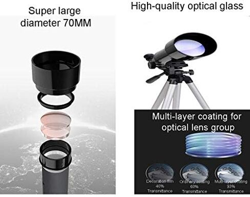 Children's 70mm Aperture Astronomical Telescope, 400mm AZ Mount Refractor - MJE319 in Saudi Arabia
