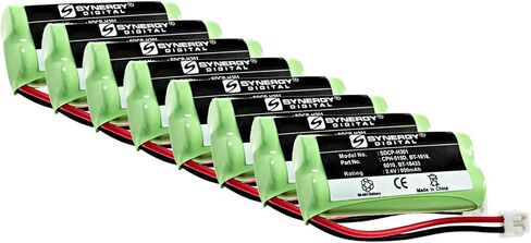 بطاريات هاتف لاسلكية رقمية من Synergy، متوافقة مع هاتف RCA 25055RE1 اللاسلكي، (Ni-MH، 2.4 فولت، 800 مللي أمبير)، بديلة لبطارية Uniden BT-1018، تتضمن العبوة: 8 × بطاريات SDCP-H301 in Saudi Arabia