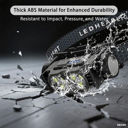2-Pack LED Headlamp Rechargeable – Super Bright Magnetic Headlight with Type-C Fast Charging, Waterproof, Real-Time Power, Lightweight, 120° Adjustable Beam, Compact for Camping, Hiking, Work, Black in Saudi Arabia