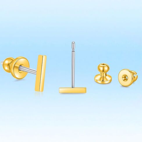 Limerencia Hypoallergenic Titanium stud earrings, F136 Implant Grade pure Titanium Studs for Women Men Sensitive Ears in Saudi Arabia