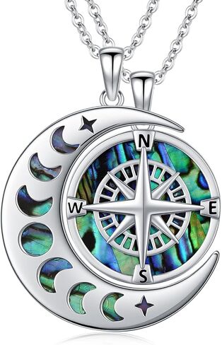 Yin Yang Matching Necklace Sterling Silver Sun and Moon Necklace Tree of Life Necklace Couples Necklace Set Matching Necklace for Couples Yin Yang Pendant Couples Necklace for Friend Him and Her in Kuwait