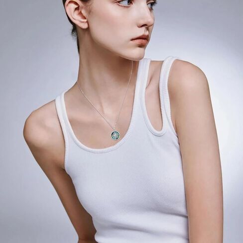 Yin Yang Matching Necklace Sterling Silver Sun and Moon Necklace Tree of Life Necklace Couples Necklace Set Matching Necklace for Couples Yin Yang Pendant Couples Necklace for Friend Him and Her in Kuwait