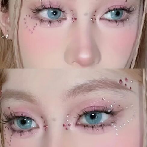 1PC Flash Diamond Stickers for DIY Facial Makeup and Nail Art, Red in Saudi Arabia