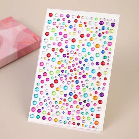 1PC Flash Diamond Stickers for DIY Facial Makeup and Nail Art, Red in Saudi Arabia
