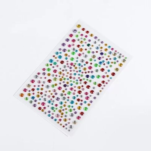 1PC Flash Diamond Stickers for DIY Facial Makeup and Nail Art, Red in Saudi Arabia
