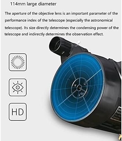 HD 500x 112mm Astronomical Refractor Telescope with Adjustable Tripod and Finder Scope for Adults in Saudi Arabia