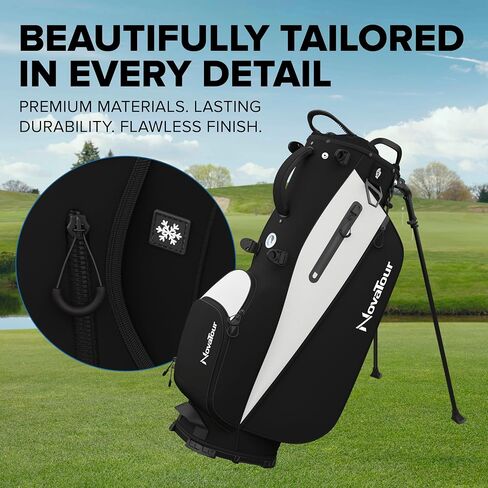 Golf Stand Bag - Lightweight Golf Bag with Stand and 7 Way Dividers, Dual Strap, Waterproof Pocket, Insulated Sleeve, Easy-Lift Handles and Swing-Cam Holder in Saudi Arabia