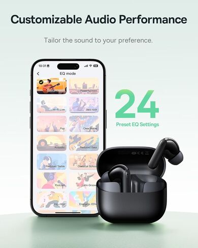 سماعات أذن لاسلكية Baseus Bass BP1 NC Hybrid Active Noise Cancelling، مشغل Super-Bass مقاس 12 مم، وقت تشغيل 41 ساعة، بلوتوث 6.0، مقاومة للماء IP55، 4 ميكروفونات AI ENC، 24 معادل قابل للتخصيص in Saudi Arabia
