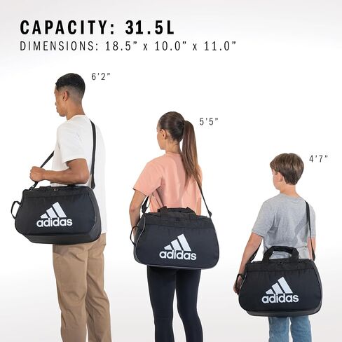 adidas Diablo Small Duffel Bag, Intense Pink/Black, One Size in Saudi Arabia