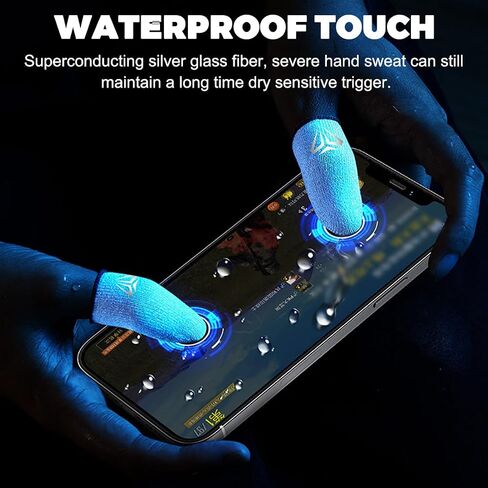 4 Gaming Finger Sleeves for Enhanced Grip, Anti-Sweat Touchscreen Gloves for Gamers & Mobile Users in Saudi Arabia