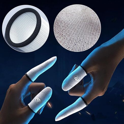 4 Gaming Finger Sleeves for Enhanced Grip, Anti-Sweat Touchscreen Gloves for Gamers & Mobile Users in Saudi Arabia