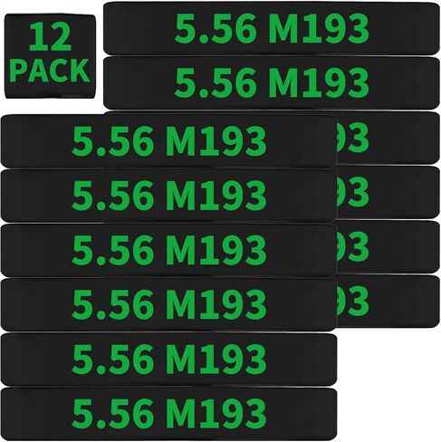 12 Pack Miaozhun 5.56 M855 Magazine Marking Bands 5.56 Caliber Identification (Black-Green) in Saudi Arabia