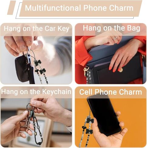3 Piece Cute Cell Phone Pendant with Beads, Aesthetic Cell Phone Keychain, Cute Bear, Butterfly Heart, Cool Cell Phone Pendant for Cell Phone Bag, Keychain, Decoration in Saudi Arabia
