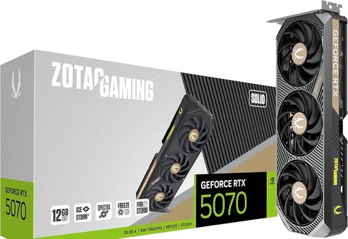 ZOTAC Gaming GeForce RTX 5070 Twin Edge Graphics Card - Black | 12 GB | DLSS 4 | GDDR7 | 192 bit | Dual Fan | SFF Ready | IceStorm 2.0 Advanced Cooling | ZT-B50700E-10P in Kuwait