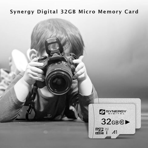Synergy Digital 32GB Micro SDHC Secure Digital UHS-I Memory Cards, Compatible with Sony HDR-CX240B Camcorder - Class 10, U1, 100MB/s, 300 Series - Pack of 2 in Saudi Arabia