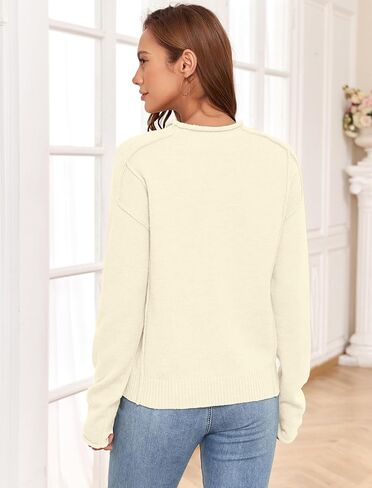 ZAFUL Women's Mock Neck Sweater Long Sleeve Ribbed Knit Basic Cropped Pullover Sweater in Kuwait