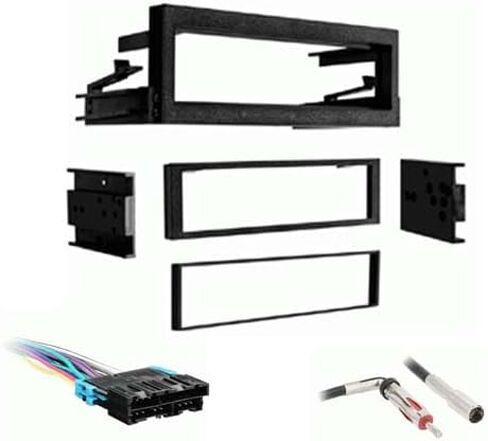 Single DIN Car Stereo Installation Kit for Chevy Express Van 1996, 1997, 1998, 1999, and 2000 - No Factory Amp in Saudi Arabia