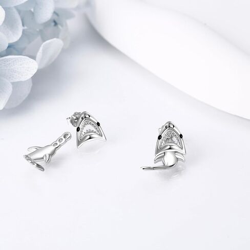 Black Cat Earrings Sterling Silver Black Cat Stud Earrings Animal Halloween Jewelry for Women in Saudi Arabia