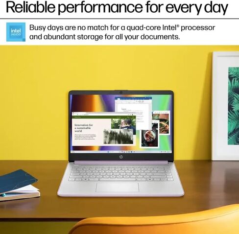 HP 2025 كمبيوتر محمول للأعمال مقاس 14 بوصة، وحدة معالجة مركزية Intel N150، ذاكرة وصول عشوائي 16 جيجابايت، مساحة تخزين (128 جيجابايت UFS+256 جيجابايت MSD+1 تيرابايت محرك أقراص فلاش)، Wi-Fi 6، Copilot AI، مكتب لمدة عام 365، أزرق سماوي، Windows 11 Pro، مع ما in Saudi Arabia