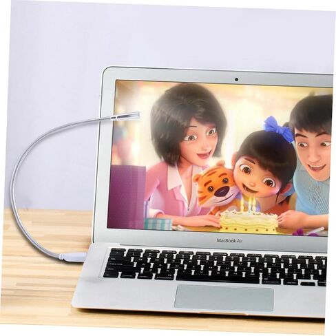 4 قطع من مصابيح لوحة المفاتيح LED USB من Lurrose، أضواء قراءة مرنة معقوفة لأجهزة الكمبيوتر المحمول والكمبيوتر المكتبي، مصابيح حماية العين عالية السطوع للاستخدام في المكتب والمنزل والمقهى in Kuwait