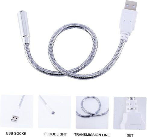 ARTIBETTER 4 Pieces Flexible Gooseneck USB Keyboard Lights Portable Eye Caring Reading Lamps for Laptop Desktop USB Powered Low Consumption Night Light for Eye Protection in Saudi Arabia
