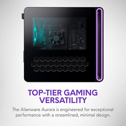 Alienware - كمبيوتر مكتبي للألعاب Aurora - Intel Core Ultra 7 Series 2-265F - ذاكرة 64 جيجابايت - NVIDIA GeForce RTX 5060 Ti 8 جيجابايت - 1 تيرابايت SSD + 2 تيرابايت HDD - أسود - ويندوز 11 in Kuwait