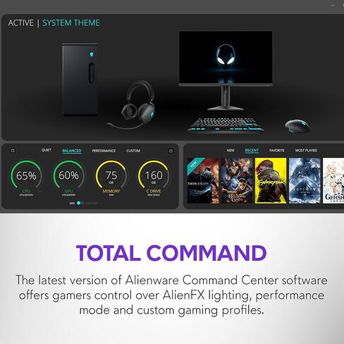 Alienware - كمبيوتر مكتبي للألعاب Aurora - Intel Core Ultra 7 Series 2-265F - ذاكرة 64 جيجابايت - NVIDIA GeForce RTX 5060 Ti 8 جيجابايت - 1 تيرابايت SSD + 2 تيرابايت HDD - أسود - ويندوز 11 in Kuwait