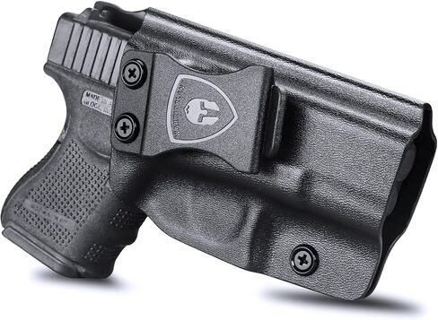 حافظة Glock 26/27/33 - غير مناسبة لـ Glock 27/33 Gen 5، IWB Kydex Holster Fit: Glock 26 Gen (3-5) & Glock 27/33 Gen (3-4) مسدس، حافظة حمل مخفية داخل حزام الخصر، Adj. غير قادر & بوسي انقر فوق الاحتفاظ in Kuwait