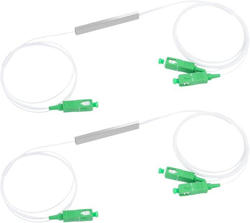 2-Pack SCAPC 1X4 PLC Fiber Optic Splitter 0.9mm G657A1 Singlemode Fibe Pigtail in Saudi Arabia