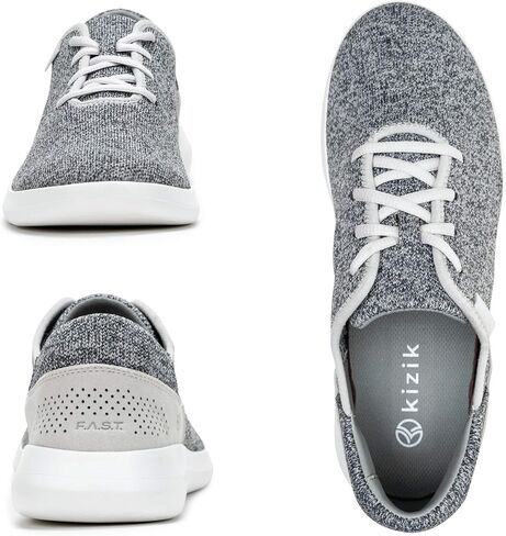 Kizik Madrid Hands Free Mens and Womens Sneakers, Casual Slip On Shoes for Women or Men, Comfortable for Walking, Women's and Men's Fashion Sneakers for Any Occasion - Black/Black, M13 / W14.5 in Kuwait