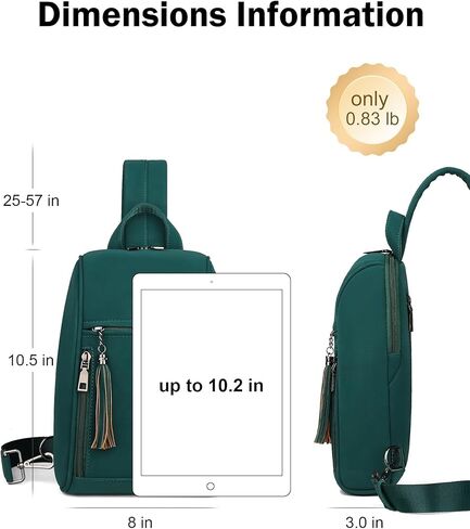 FADEON Sling Bag for Women Crossbody Purse Sling Bags, Designer Sling Purses Fashion Travel Chest Bag Black in Kuwait