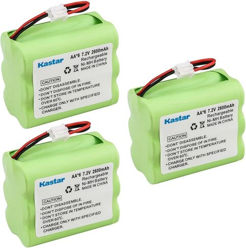 Kastar 1-Pack 7.2V 2300mAh Ni-MH بطارية بديلة لوحدة التحكم 2GIG BATT1X، 2GIG BATT2X، 2GIG-CNTRL2، 2GIG-CP2، 6MR2000AAY4Z، 6MR1600AAY4Z، CUSTOM-223، GCKIT311، OSI OSA-231 OSA231 in Saudi Arabia
