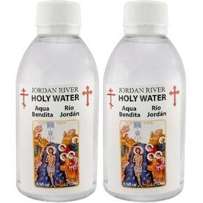 TerraSantaStore Holy Water from Jordan River Certified Pure Baptismal Site Authentic Holy Land Catholic 250ml in Saudi Arabia