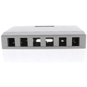 #US Gray 6-Port Data Voice Media Keystone Housing Suace Mount Box ISB6GY in Saudi Arabia