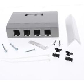 #US Gray 4-Port Data Voice Media Keystone Housing Suace Mount Box ISB4GY in Saudi Arabia