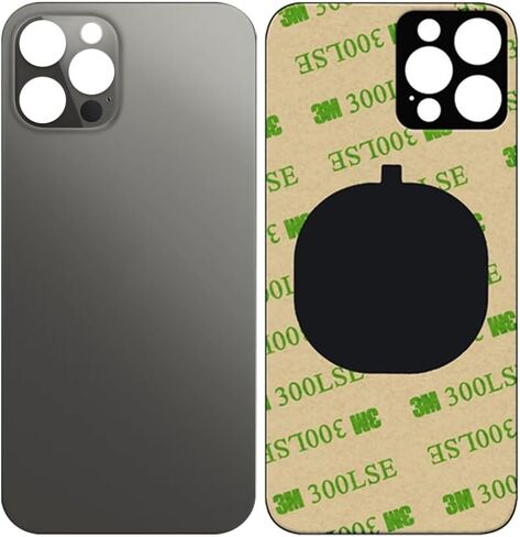 1Pcs/Lot Battery Cover Glass for iPhone 12 Pro Back Housing Replacement for iPhone 12PRO 2IN1 Big Hole Back Glass Rear Door Case (Gold) in Kuwait