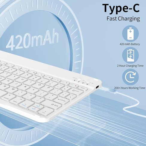Case with Keyboard for iPad Air 11 inch M3/M2 (2025/2024)/Air 5th 4th Generation (2022/2020) 10.9 Inch, Magnetically Detachable Bluetooth Keyboard Cover with Pencil Holder, Red in Saudi Arabia